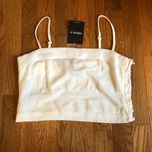 NEW Forever 21 white button tank top